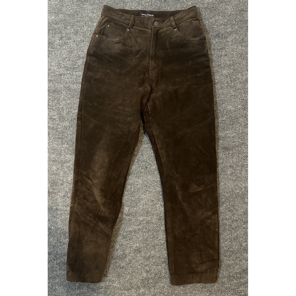 Wilsons Women's Brown Leather Pants Sz 8 Lined